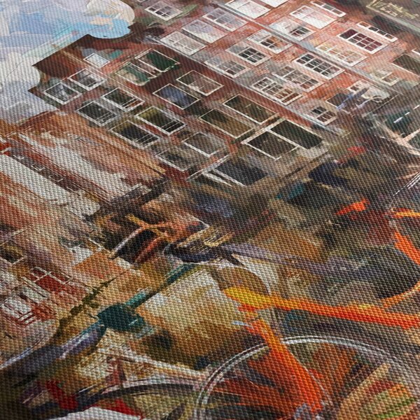 Slika - Amsterdam, slikarstvo (sa satom) (90x30 cm)