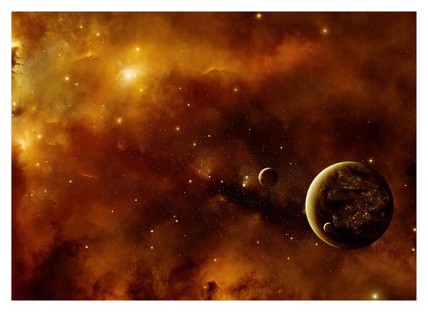 Slika - Planeti s maglicom (70x50 cm)