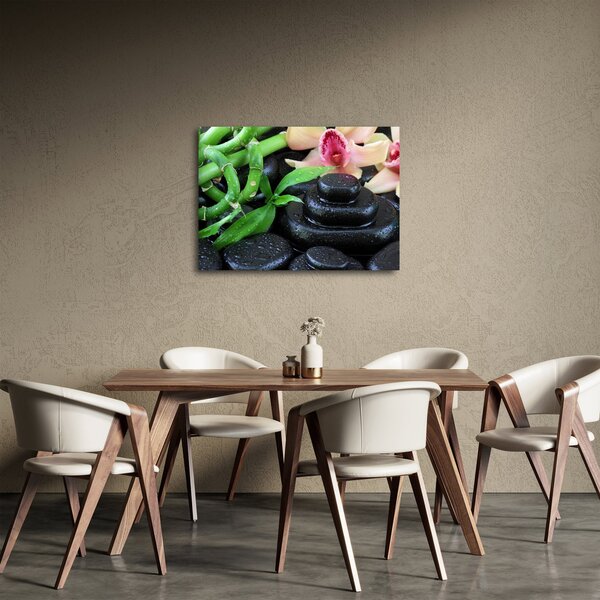 Slika - Kamenje i orhideje (70x50 cm)