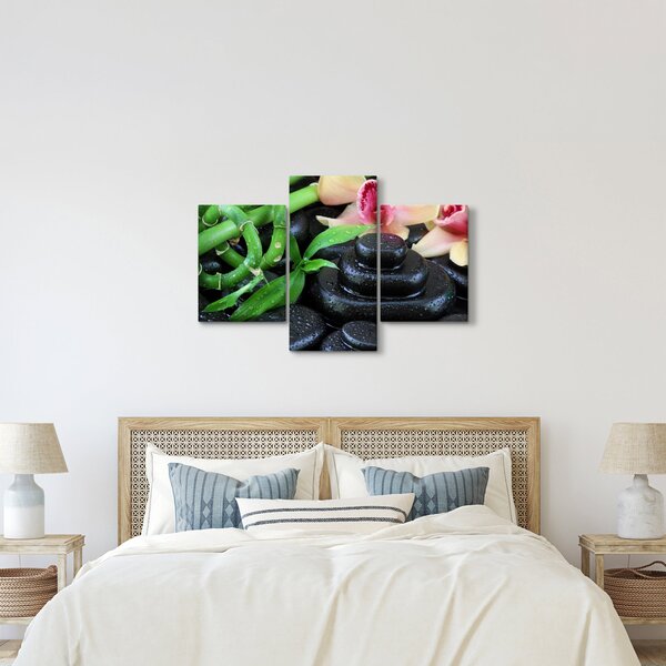 Slika - Kamenje i orhideje (90x60 cm)