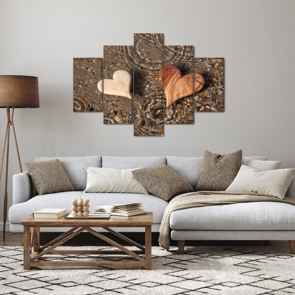 Slika - Drvena srca (150x105 cm)