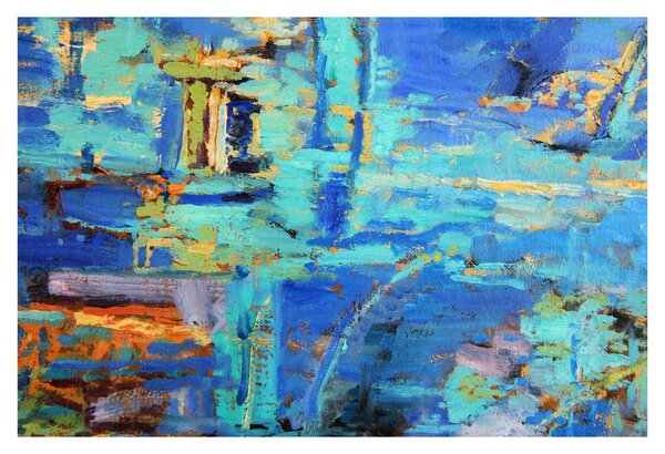 Slika - Apstraktna uljana slika (90x60 cm)