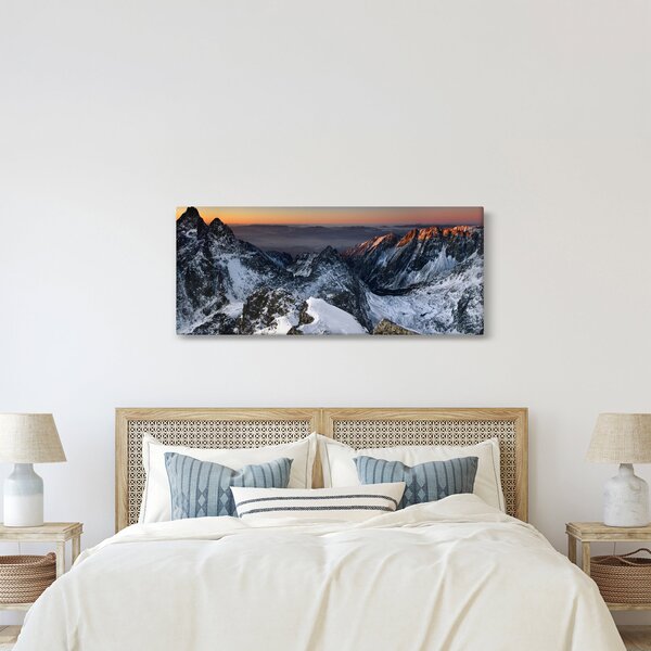 Slika - Izlazak sunca u planinama (120x50 cm)
