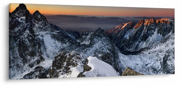 Slika - Izlazak sunca u planinama (120x50 cm)