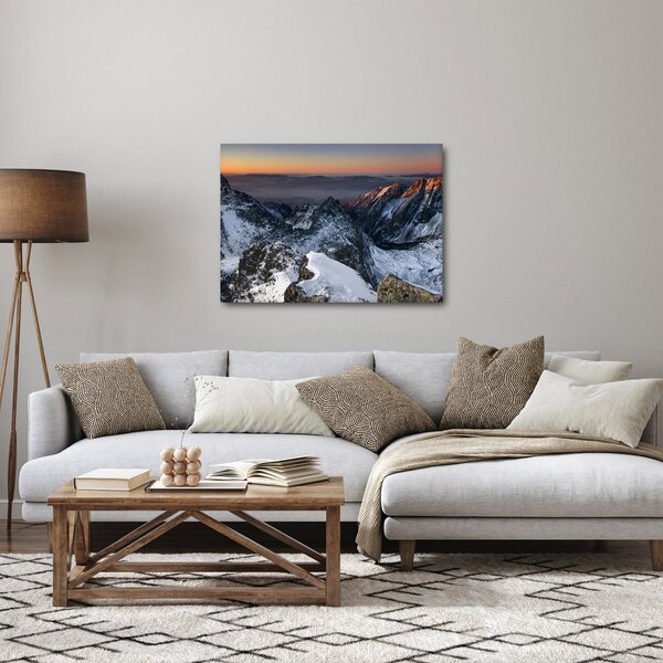 Slika - Izlazak sunca u planinama (70x50 cm)