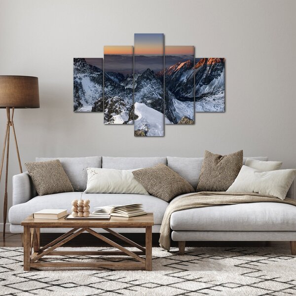 Slika - Izlazak sunca u planinama (150x105 cm)