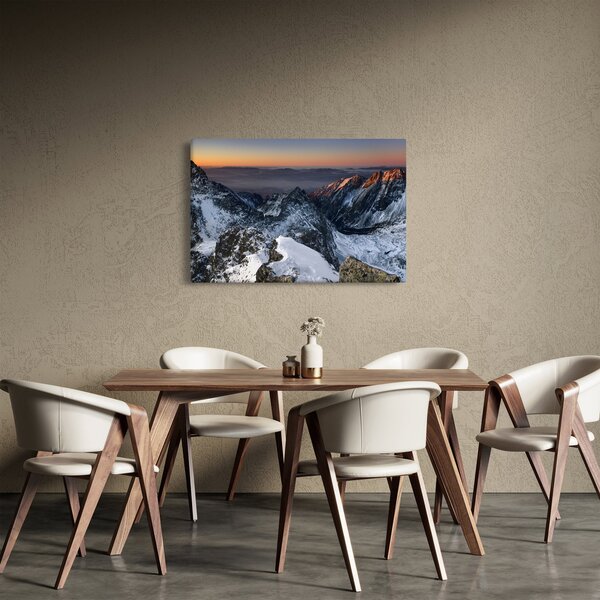 Slika - Izlazak sunca u planinama (90x60 cm)