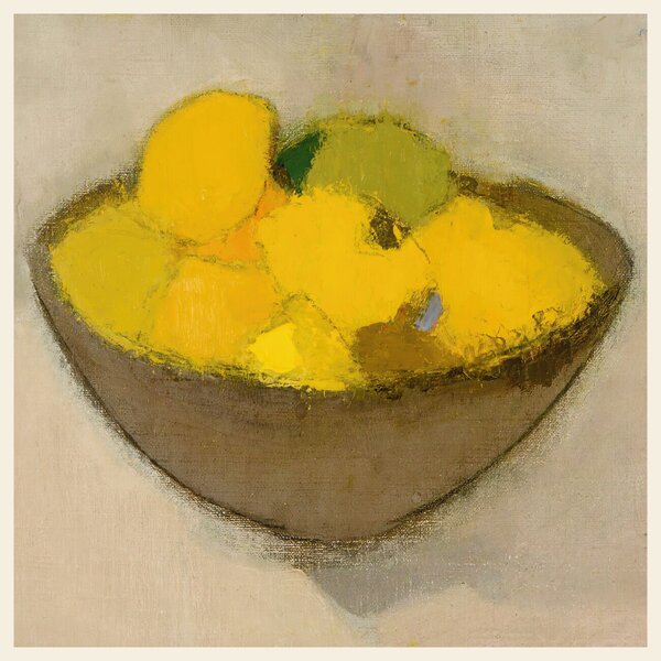 Reprodukcija umjetnosti Lemons (Still Life in Yellow / Square) - Helene Schjerfbeck, (40 x 40 cm)