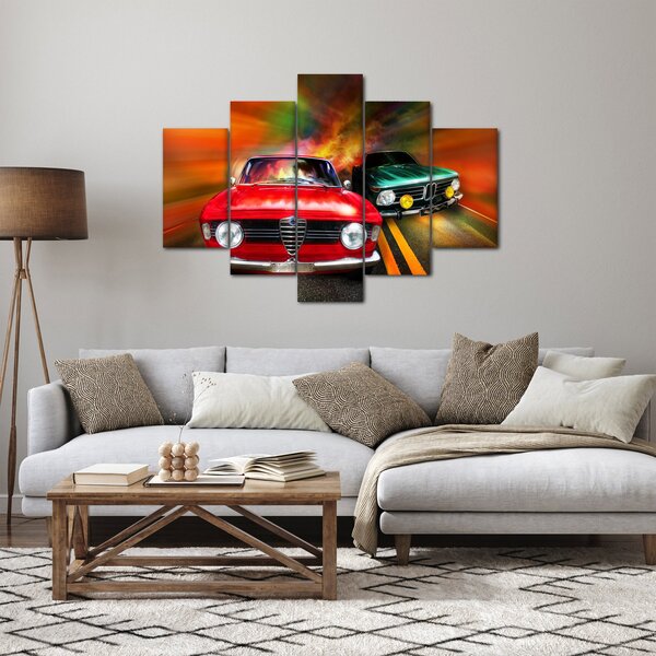 Slika - Retro trkaći automobili (150x105 cm)