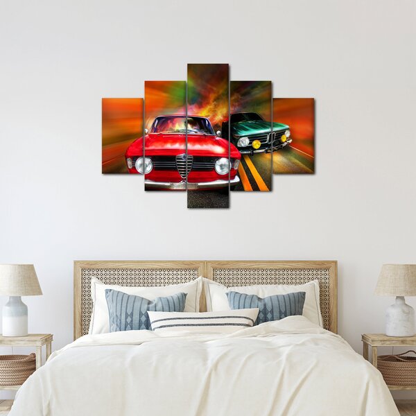 Slika - Retro trkaći automobili (150x105 cm)