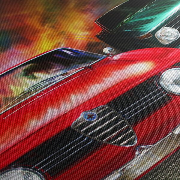 Slika - Retro trkaći automobili (120x50 cm)