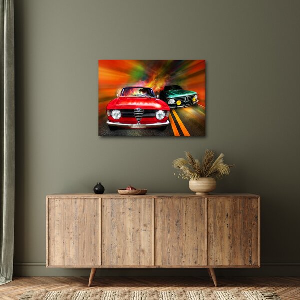 Slika - Retro trkaći automobili (70x50 cm)