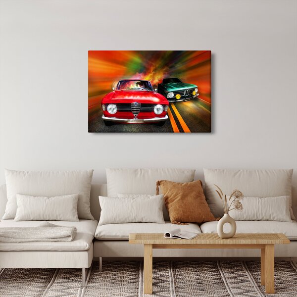 Slika - Retro trkaći automobili (90x60 cm)