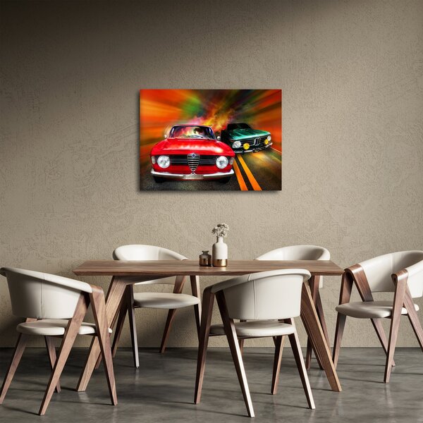 Slika - Retro trkaći automobili (70x50 cm)