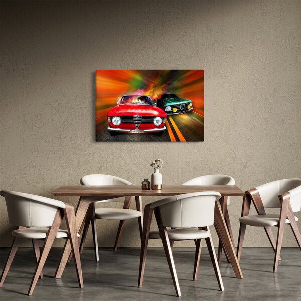 Slika - Retro trkaći automobili (90x60 cm)
