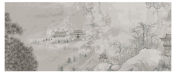 Slika - kineski krajolik (120x50 cm)