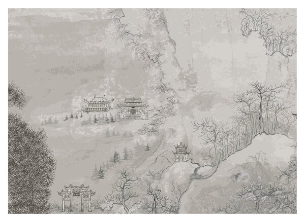 Slika - kineski krajolik (70x50 cm)