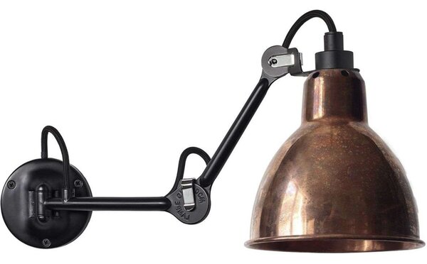 Lampe Gras 204 zidna svjetiljka, crna/sirovi bakar – DCW