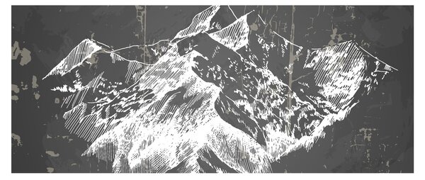 Slika - Ilustracija planina (120x50 cm)