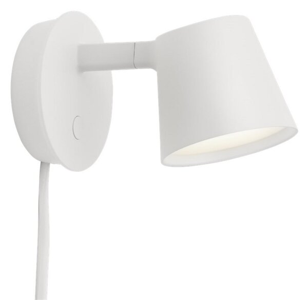 Zidne Svjetiljka Muuto, prigušiv, Bijela, Dnevna soba, Aluminij