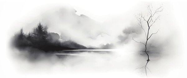 Slika - Slikanje pejzaža tušem (120x50 cm)
