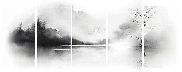Slika - Slikanje pejzaža tušem (150x105 cm)