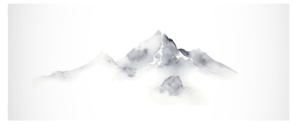 Slika - Slikanje planina tušem (120x50 cm)