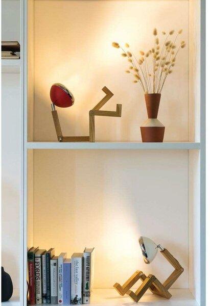 Stolne Lampa MR. WATTSON, Bijela, Dnevna soba, Drvo, Dizajn