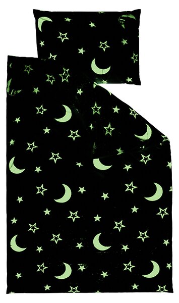 Svjetleća posteljina mikropliš BIG MOON siva Dimenzije posteljine: 70 x 90 cm | 140 x 200 cm