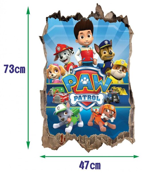 Paw Patrol 3D zidna naljepnica