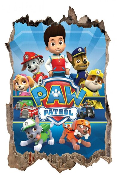 Paw Patrol 3D zidna naljepnica