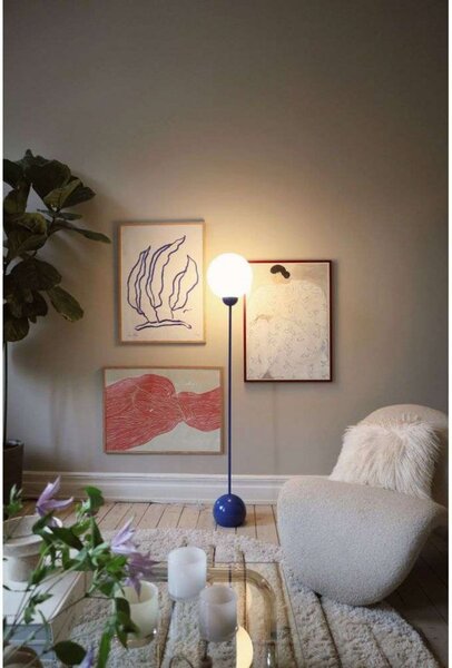 Podne Lampa Globen Lighting, Plava, Dnevna soba, Metal