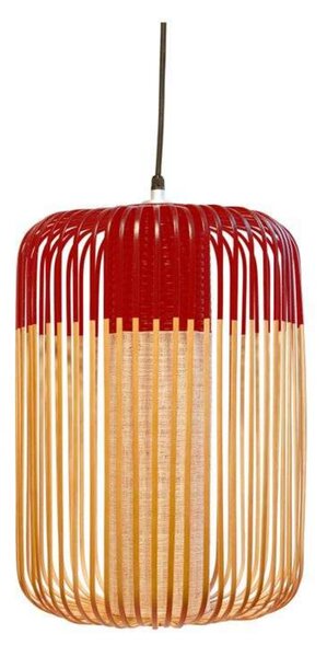 Viseće Svjetiljka Forestier, Bamboo, prigušiv, Crvena, Dnevna soba, Bambus, Boho
