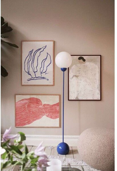 Podne Lampa Globen Lighting, Plava, Dnevna soba, Metal