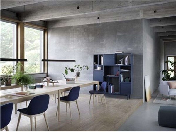 Viseće Svjetiljka Muuto, prigušiv, Sivo, Blagovaonica, Aluminij