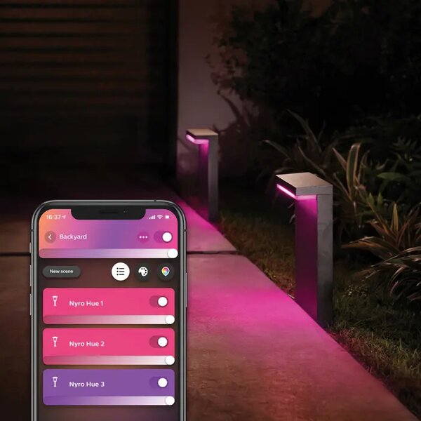 PHILIPS HUE LED reflektor (spot) NYRO Color Ambiance PEDESTAL BLACK 1X13.5W 24V 8718696174296