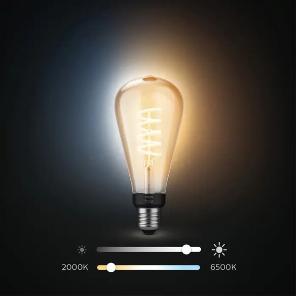 PHILIPS HUE pametna LED žarulja White Ambiance 7W FIL ST72 EUR E27 8719514301504