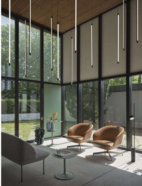 Viseće Svjetiljka Muuto, prigušiv, Crno, Blagovaonica, Aluminij
