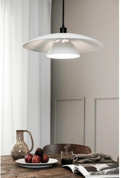 Crno-bijela viseća lampa s metalnim sjenilom ø 50 cm Millinge - Markslöjd