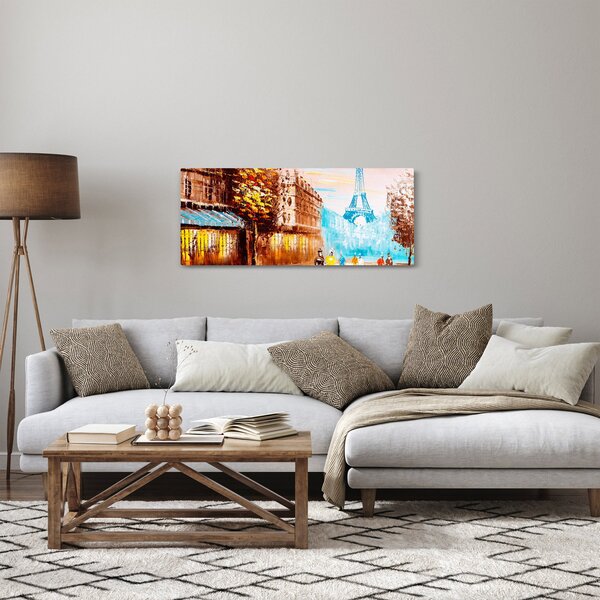 Slika - Kišno vrijeme i Eiffelov toranj (120x50 cm)