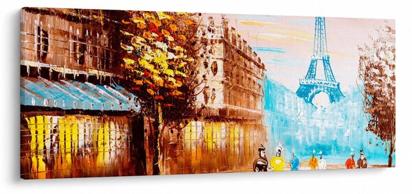 Slika - Kišno vrijeme i Eiffelov toranj (120x50 cm)