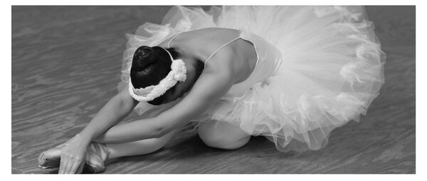 Slika - Balerina, crno-bijela (120x50 cm)