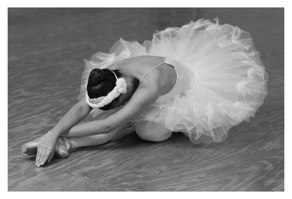Slika - Balerina, crno-bijela (90x60 cm)