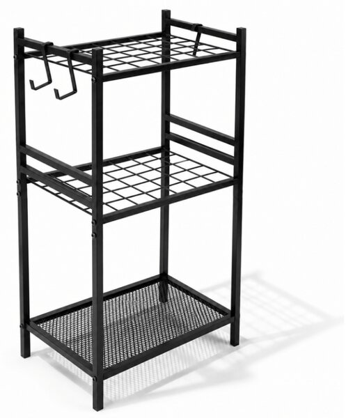 Metalna polica GARDEN GRID 74x40 cm, crna