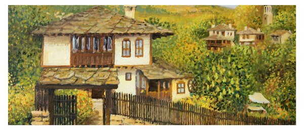Slika - Vikendice ljeti (120x50 cm)