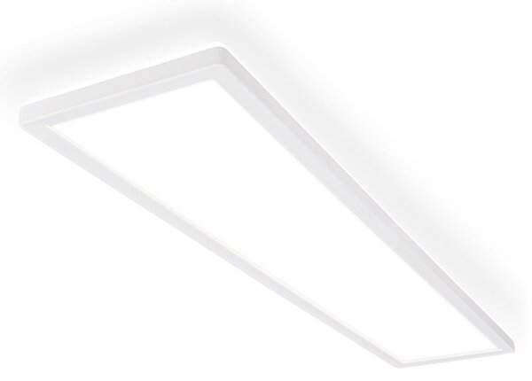 Briloner LED stropna svjetiljka Tava A, 98x20 cm, plastika, bijela, Bijela, Dnevni boravak/blagovaonica, Plastika