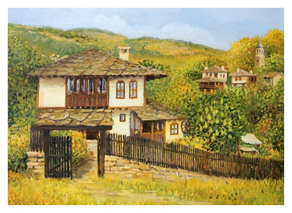 Slika - Vikendice ljeti (70x50 cm)