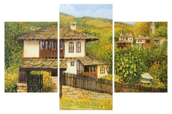 Slika - Vikendice ljeti (90x60 cm)