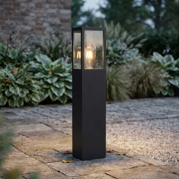 Searchlight Podna lampa Dubai, crna, ABS, polikarbonat, E27, Crno, Plastika