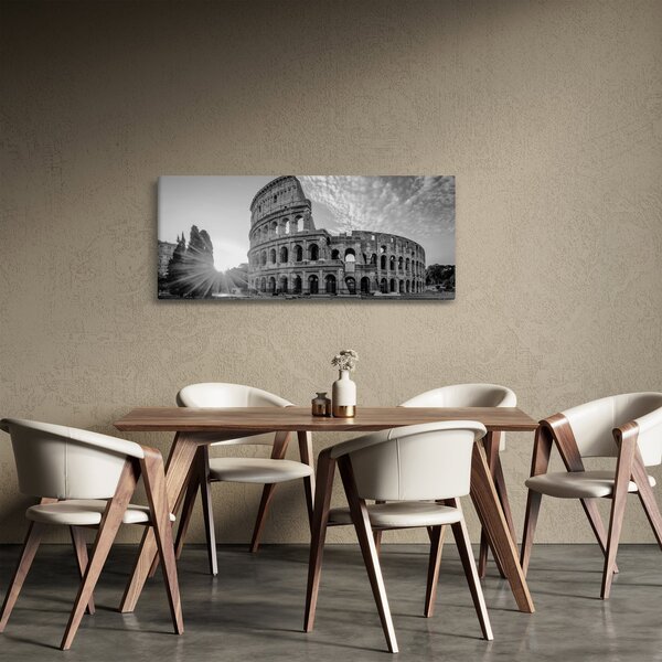 Slika - Koloseum u Rimu, crno-bijelo (120x50 cm)
